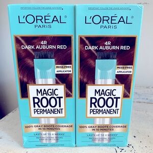 L’Oreal magic root permanent hair color 4R dark auburn x 2